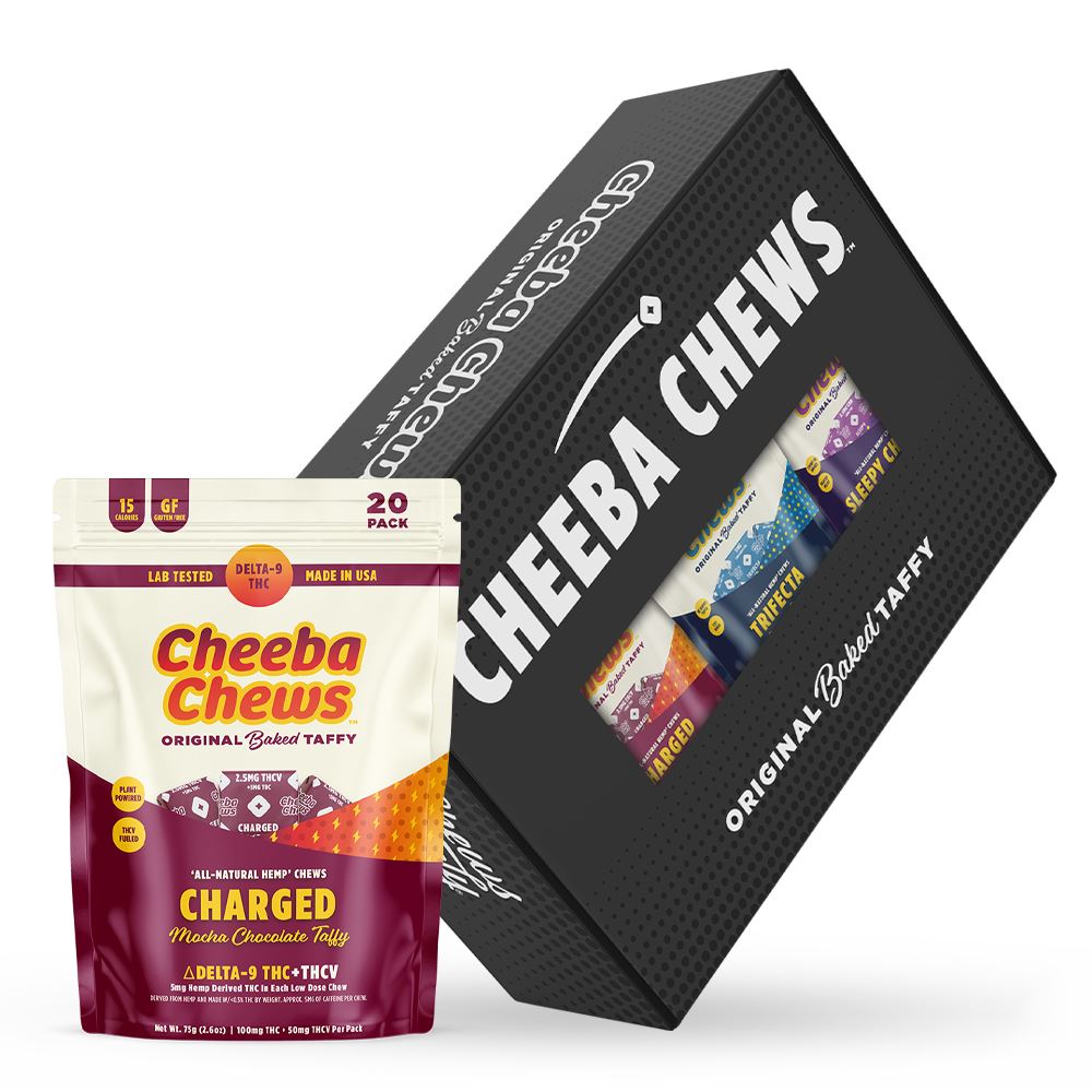 CASE - Cheeba Chews THCV Charged (100mg Per Bag)