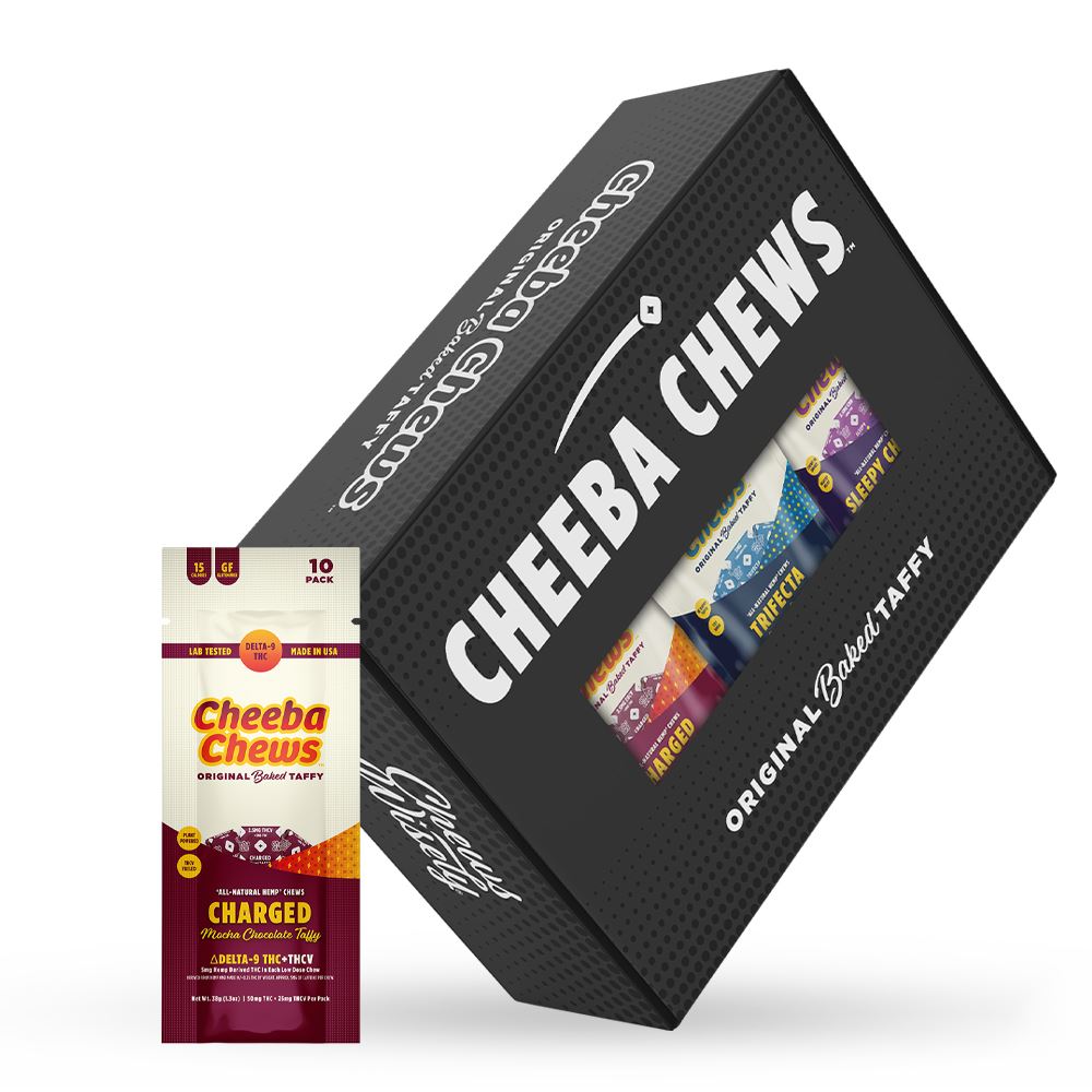 CASE - Cheeba Chews THCV Charged (50mg Per Bag)