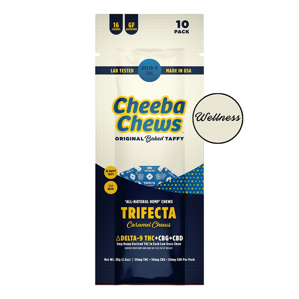 SINGLE - Cheeba Chews Trifecta (50mg Per Bag)